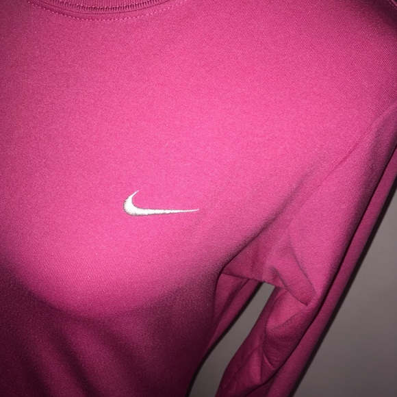Nike Women Pink Dri-Fit Legend Long Sleeve T-Shirt - Picture 2 of 3